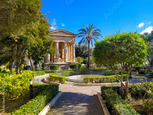 Nature of Lower barakka gardens in Valletta, Malta