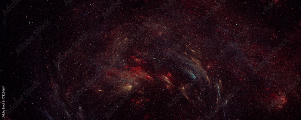 Obraz premium Red space galaxy star dust grain background 