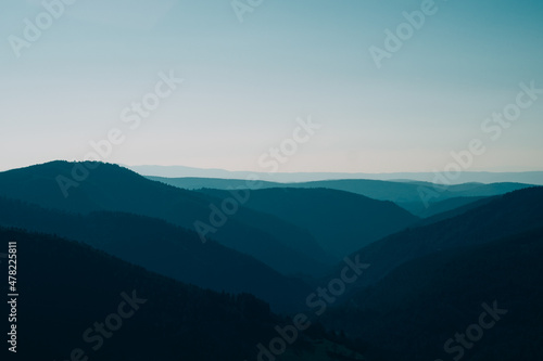 mountains in the morning