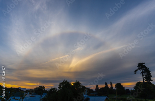 Halo at sunset