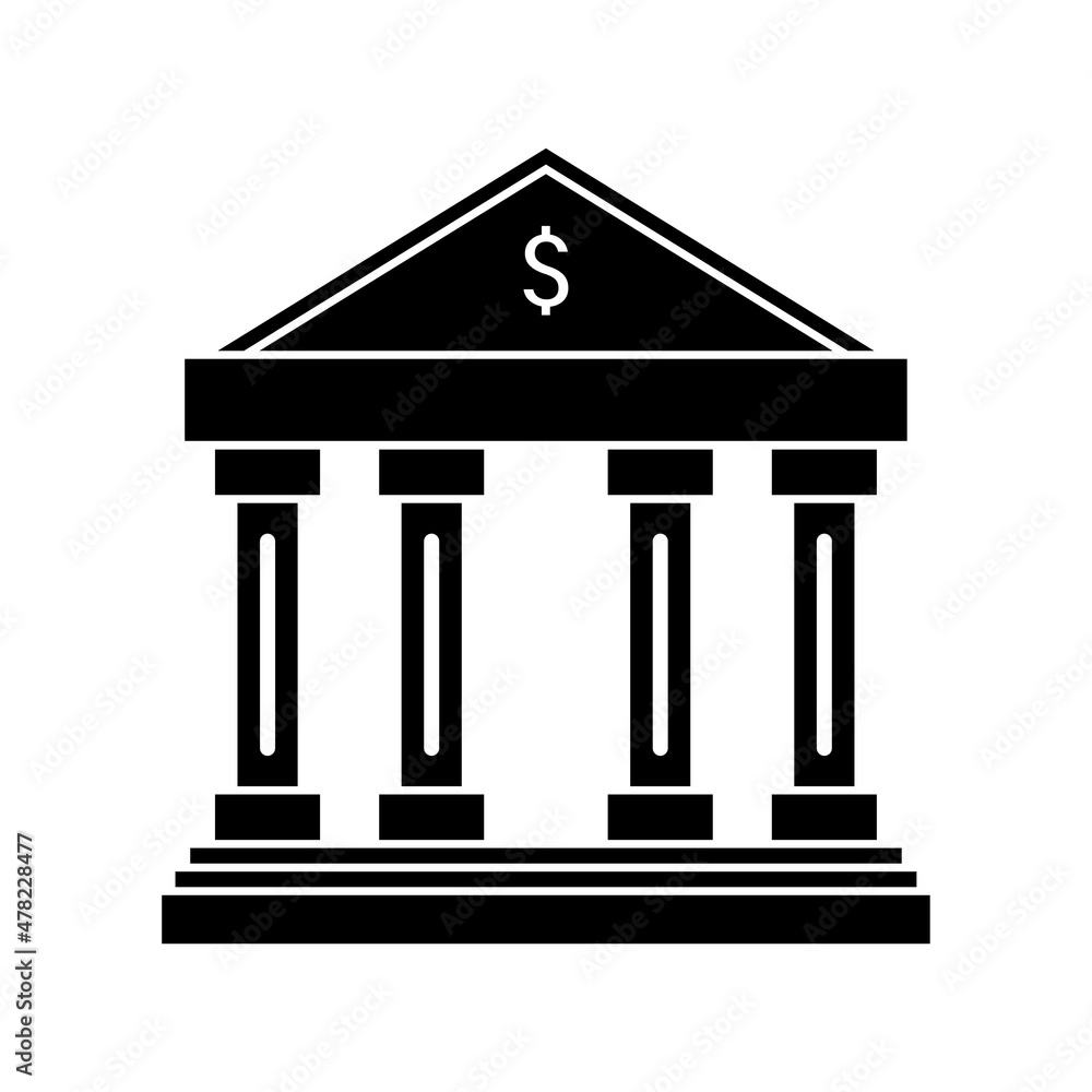 Bank icon design template vector isolated illustration Bank icon design template vector isolated illustration