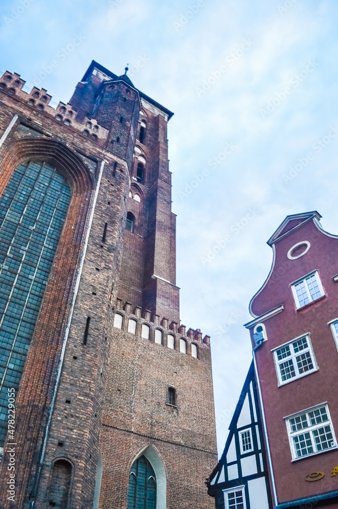 Great old church of Gdansk, Poland