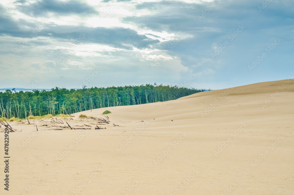 Dunes of Leba in the desert of Slowinski National Park, Poland Dunes of Leba in the desert of Slowinski National Park, Poland