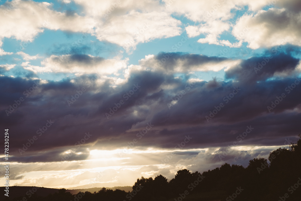 sunset in the mountains