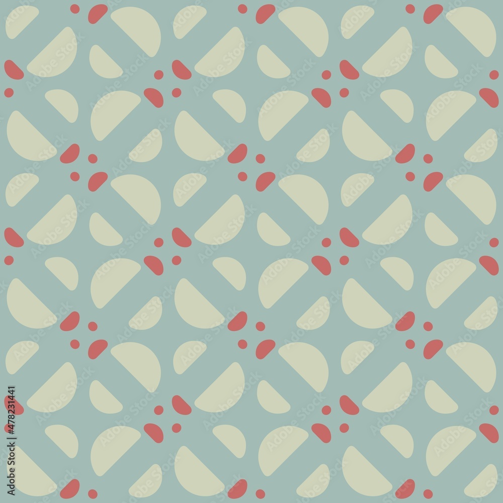 Rounded abstract seamless pattern - accent for any surfaces. Rounded abstract seamless pattern - accent for any surfaces.