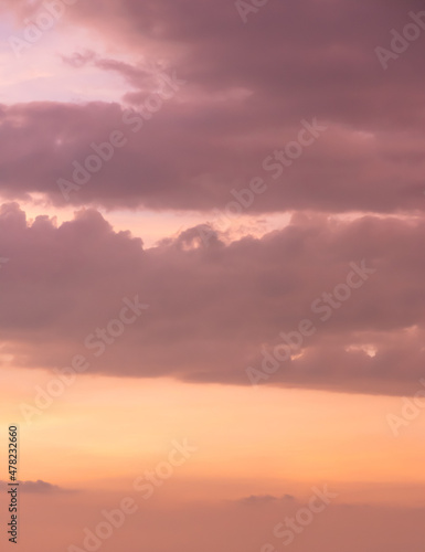Fototapeta Naklejka Na Ścianę i Meble -  Panoramic view of sunset golden and blue sky nature background.
