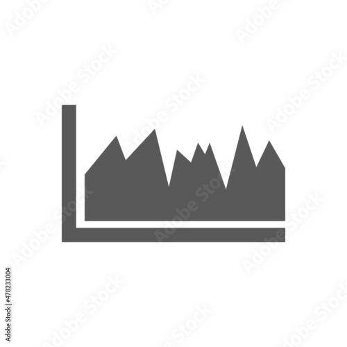 vector illustration of stock market ups and downs on white background