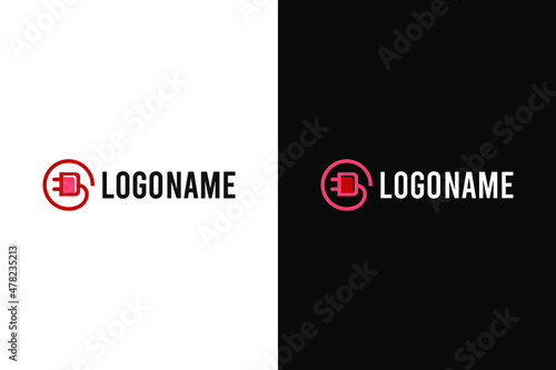 Electric plugs logo. Very suitable various business purposes also for symbol, logo, company name, brand name, icon and many more.