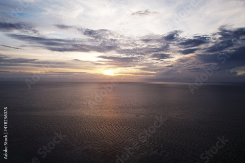 Aerial view of Island . Pulau Mabul is a beautiful small Island located on the East Coast of Sabah