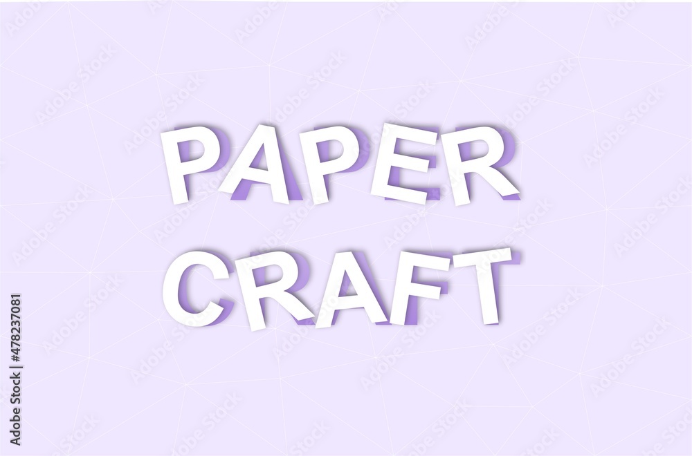Paper craft text effect template design with 3d paper cut out style use for business brand and logo. Design element for leaflets, cards, envelopes, covers, flyers sales. Vector illustration. Paper craft text effect template design with 3d paper cut out style use for business brand and logo. Design element for leaflets, cards, envelopes, covers, flyers sales. Vector illustration.