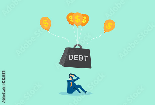 Taxation problem for wealth accumulation, cannot rising up cause of debt burden, debt burden, balloon with dollar money