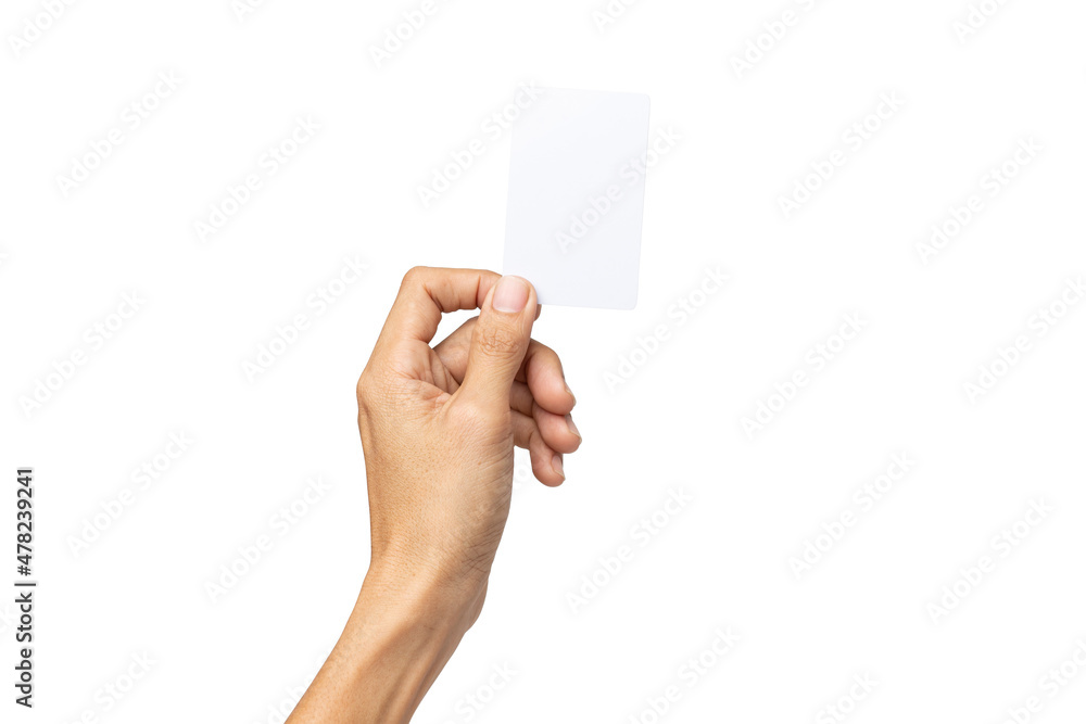 business man hand holding business card isolated on white background with clipping path business man hand holding business card isolated on white background with clipping path