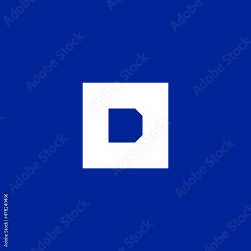 Abstract letter D logo design vector