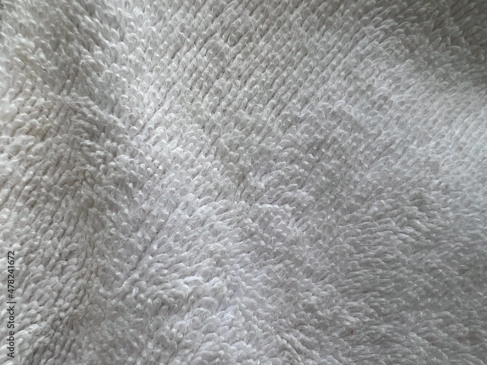 Obraz premium white soft cotton towel texture