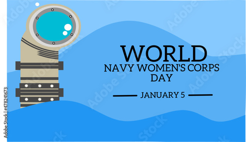WORLD NAVY WOMENS CORP DAY. VECTOR ILLUSTRATION