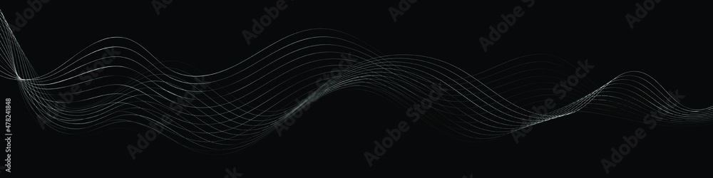 Modern abstract wave lines on black background vector eps 10 Modern abstract wave lines on black background vector eps 10