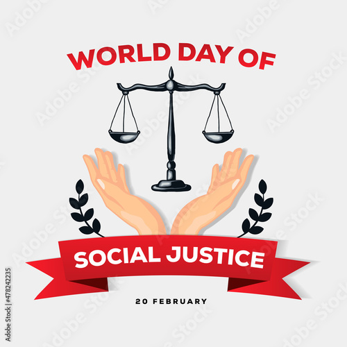 world day of social justice design vector illustration. 20 february