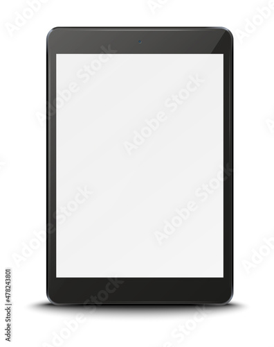 Tablet pc computer with blank screen.