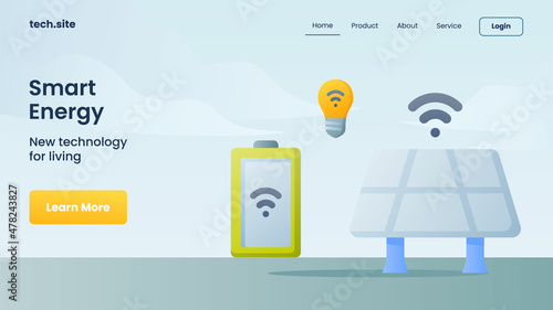 smart energy concept for website template landing homepage