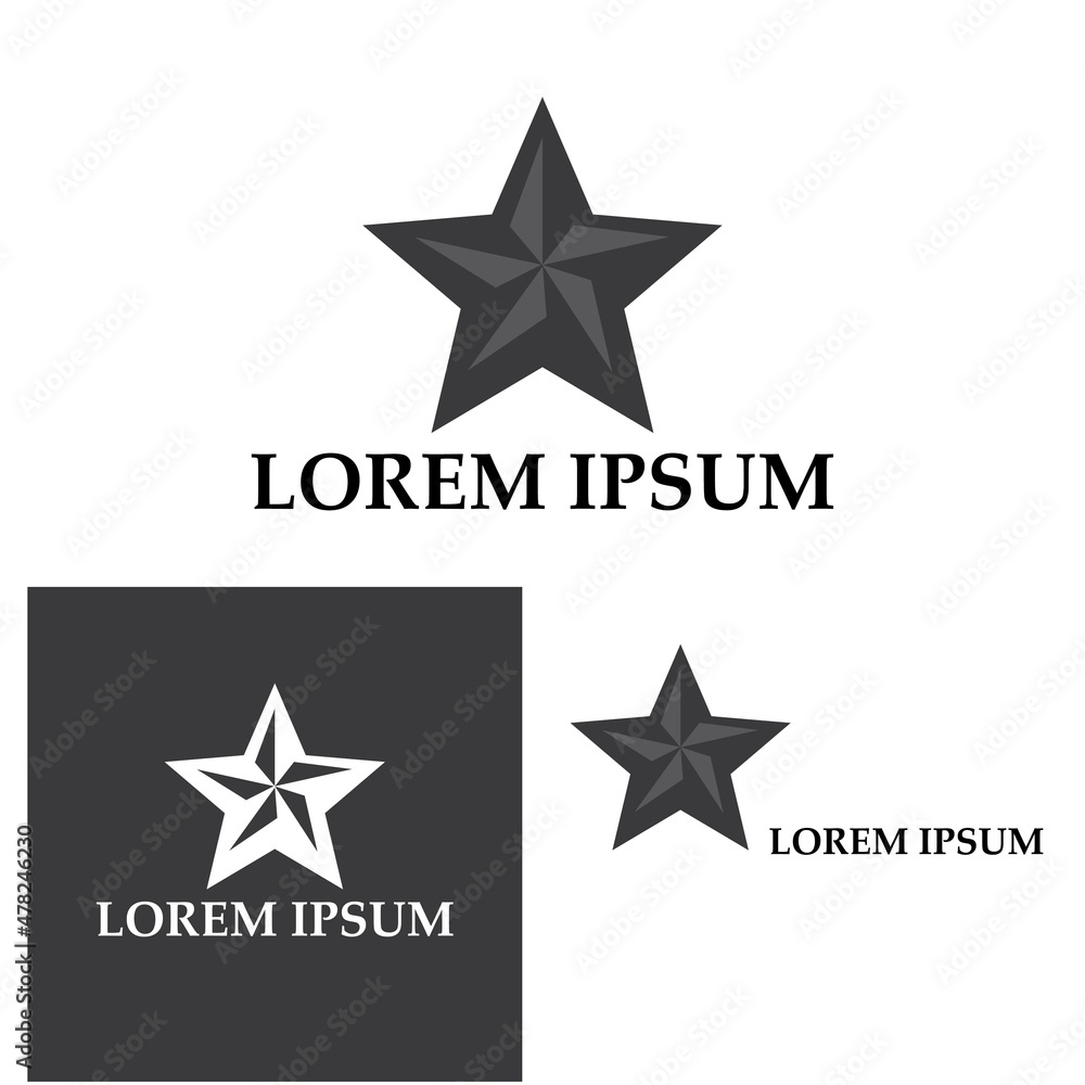 Obraz premium Star icon Template vector illustration design