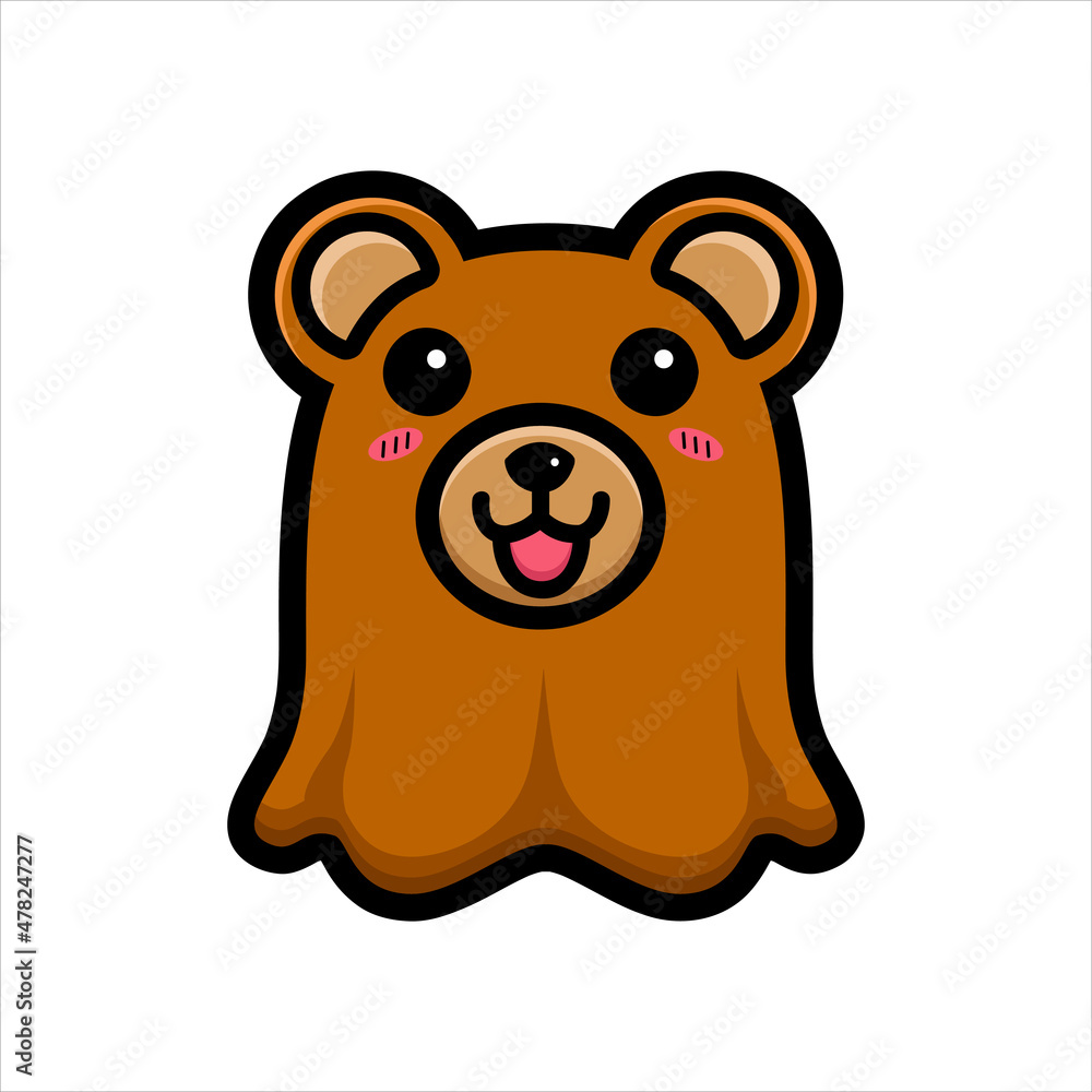cute bear ghost character design cute bear ghost character design