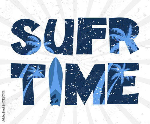 Surf time typography poster concepts