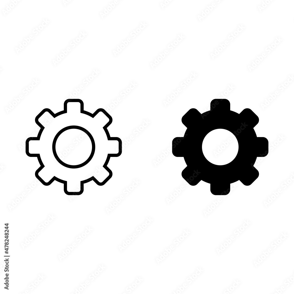 Cog simple icon Cog simple icon