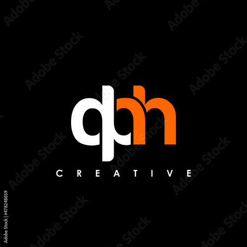 DPH Letter Initial Logo Design Template Vector Illustration