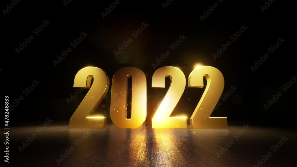 Golden 2022 Happy new year greeting - Happy 2022 New year Golden 2022 Happy new year greeting - Happy 2022 New year