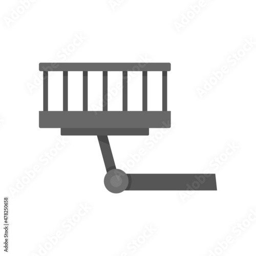 Industrial climber lift icon flat isolated vector