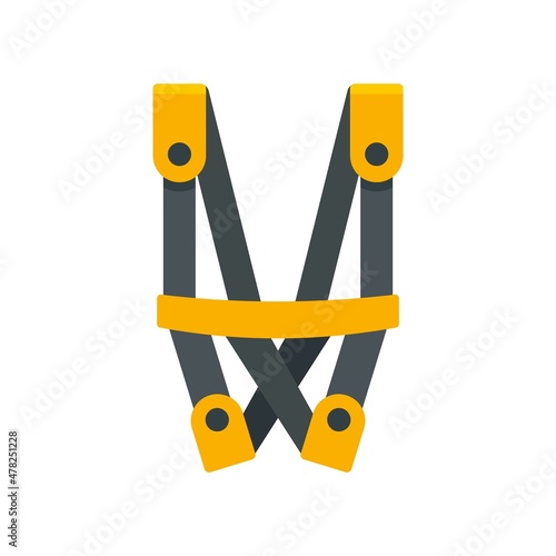 Industrial climber security belt icon flat isolated vector photo