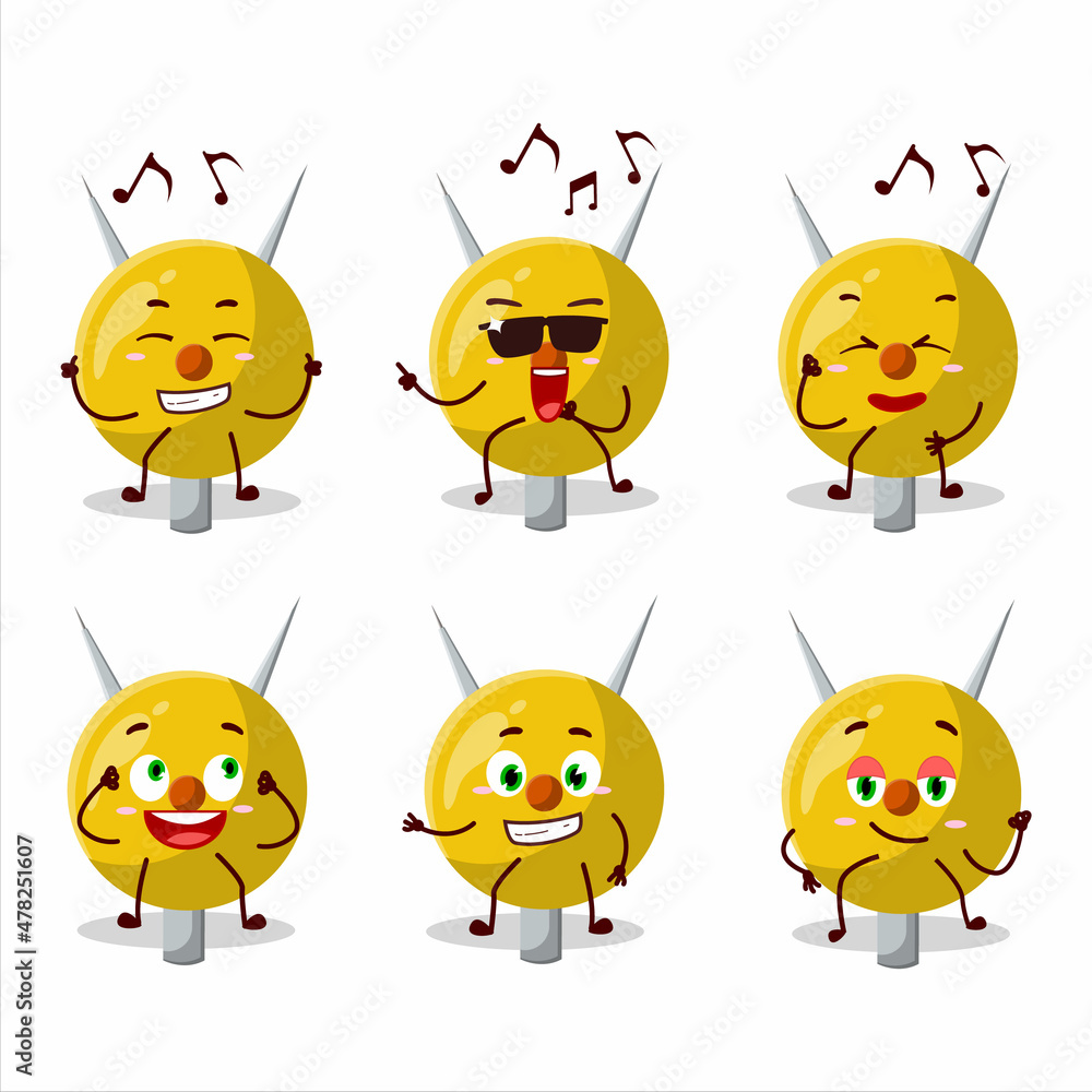 An image of term stationery dancer cartoon character enjoying the music