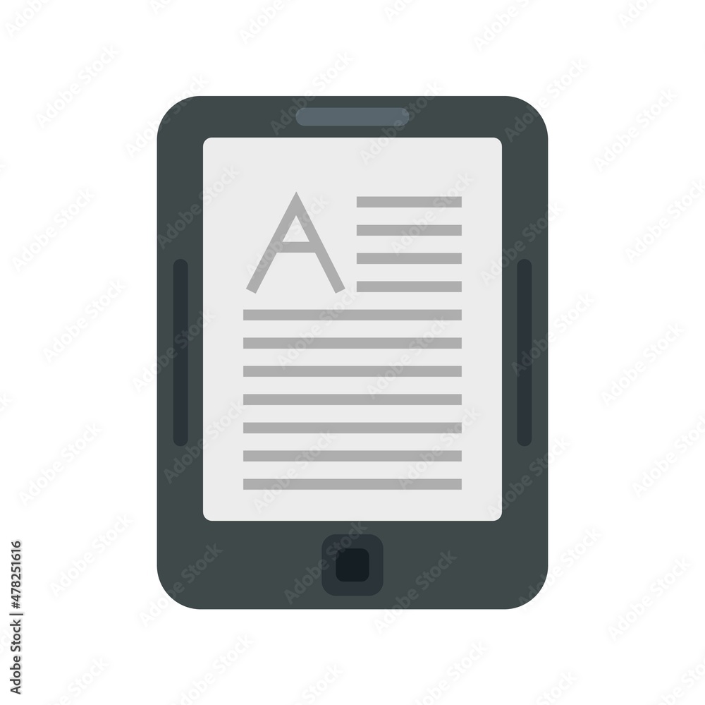 Linguist tablet icon flat isolated vector Linguist tablet icon flat isolated vector