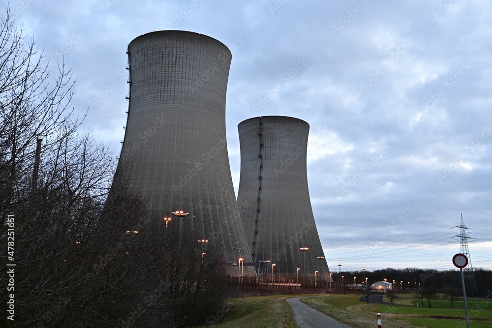 Abgeschaltetes Kernkraftwerk AKW Grafenrheinfeld bei Schweinfurt