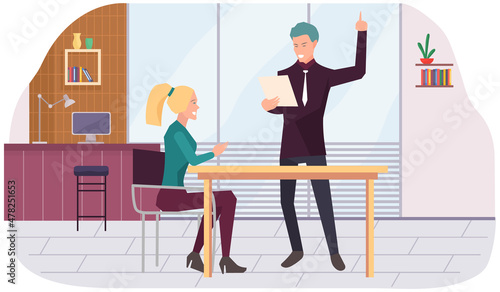 Businesspeople have project strategy planning meeting. Teamwork with business plan, creating new creative project. Meeting to discuss starting business. Colleagues discussing work in entrepreneurship