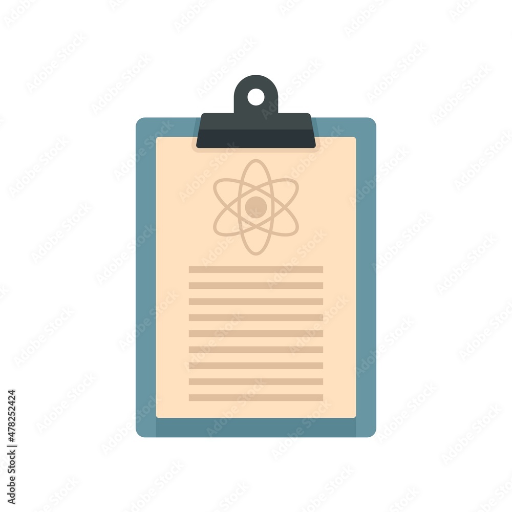 Biophysics clipboard icon flat isolated vector Biophysics clipboard icon flat isolated vector
