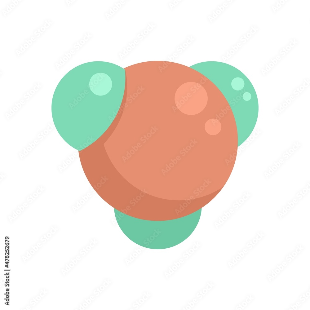 Fototapeta premium Physics molecule icon flat isolated vector
