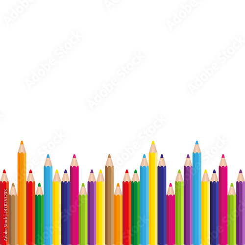 Colorful crayons. Colored pencils vector