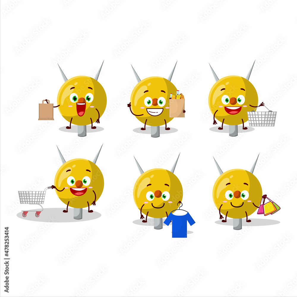 A Rich term stationery mascot design style going shopping A Rich term stationery mascot design style going shopping