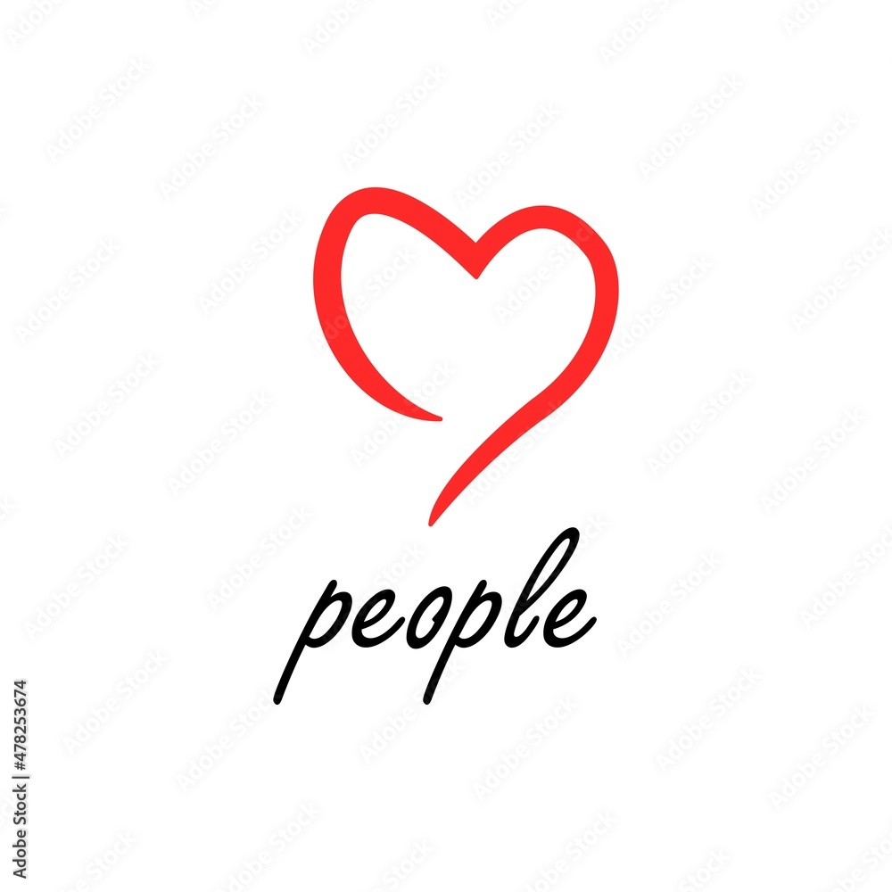 people goup logotype Logo the general availability of people and their interaction with the community through the network. Line icon symbolizes health