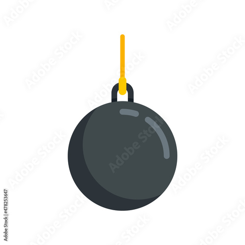 Wrecking ball icon flat isolated vector