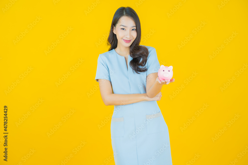 Portrait beautiful young asian woman smile with credit card Portrait beautiful young asian woman smile with credit card