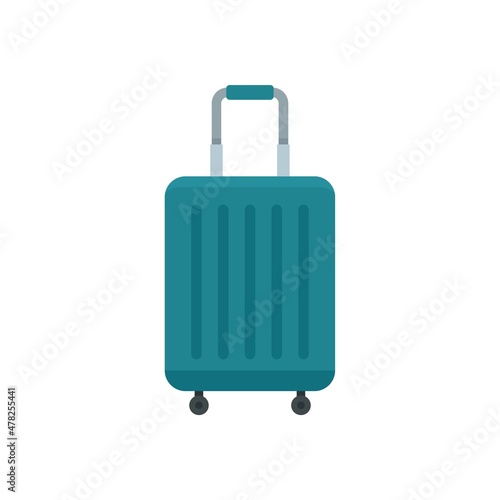 Room service travel bag icon flat isolated vector