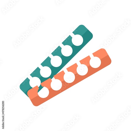Manicurist polish nail stand icon flat isolated vector