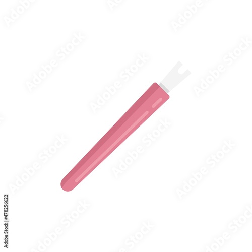 Polish manicurist tool icon flat isolated vector