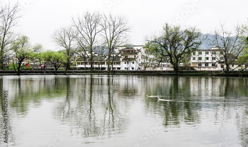 Hongcun, a famous scenic spot in Anhui Province, China