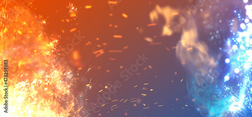 Bilde på lerret Battlefield, smokes and disaster scenario background