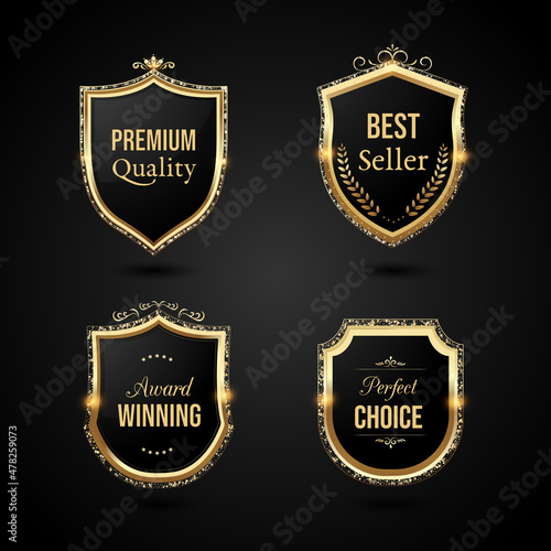 럭셔리 골든 라벨 세트 디자인