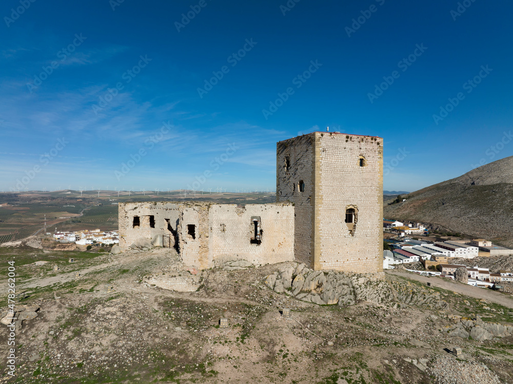 ruinas del castillo almohade de la Estrella en el municipio de Teba provincia de Málaga, España