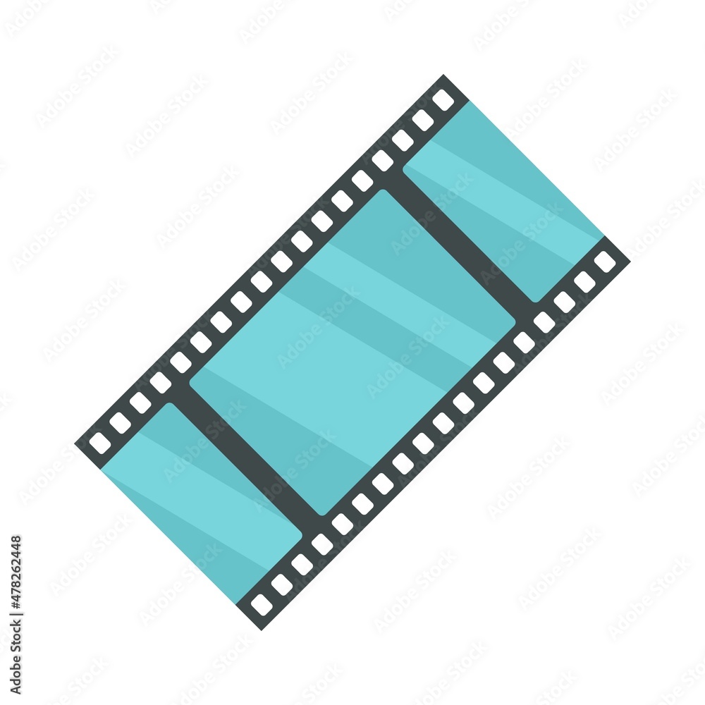 Cinema film icon flat isolated vector